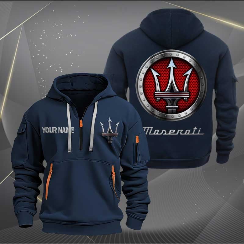 Sportswearmerch Maserati Car Personalized Half Zip Hoodie For Fan