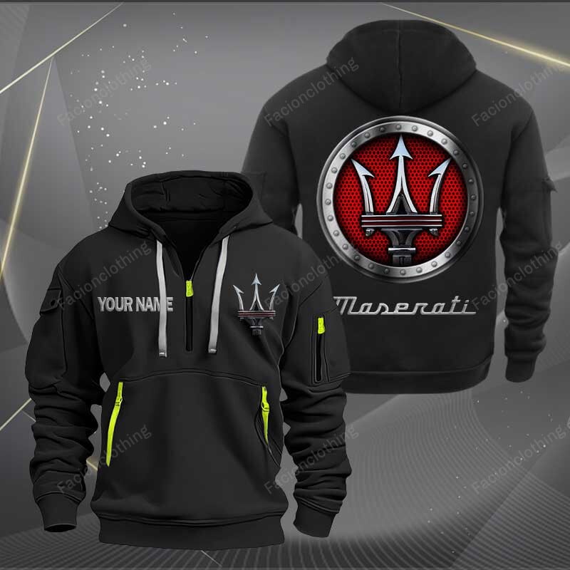 Sportswearmerch Maserati Car Personalized Half Zip Hoodie For Fan