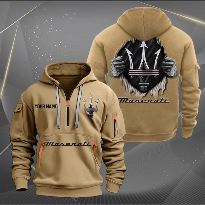 Sportswearmerch Maserati Car Personalized Half Zip Hoodie For Fan