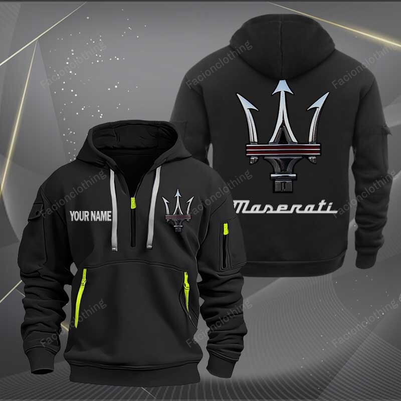 Sportswearmerch Maserati Car Personalized Half Zip Hoodie For Fan