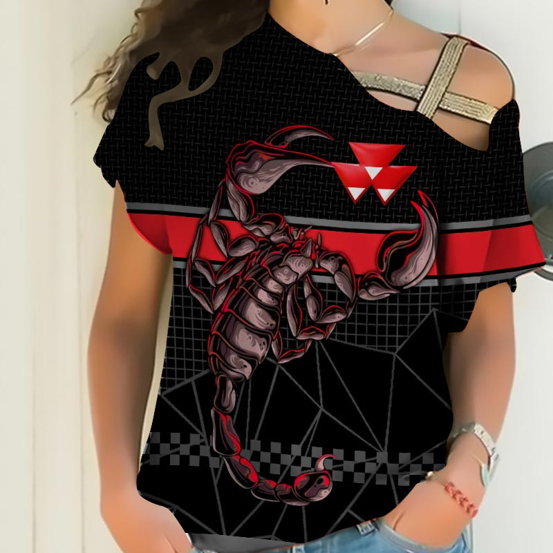 Sportswearmerch Massey Ferguson Tractor Strapless Short Sleeve For Fan