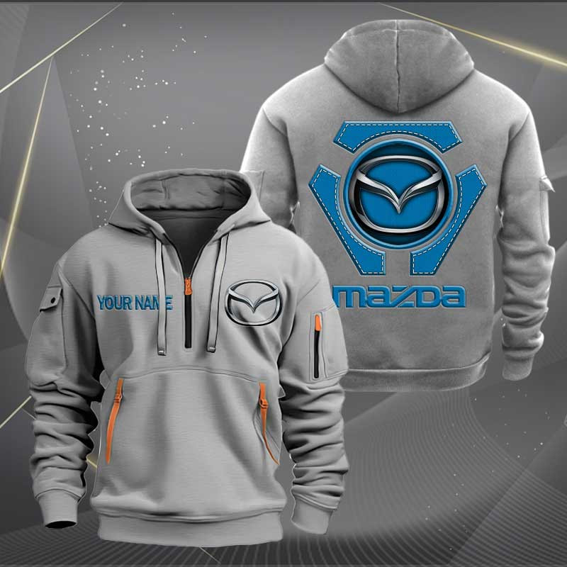 Sportswearmerch Mazda Car Personalized Half Zip Hoodie For Fan
