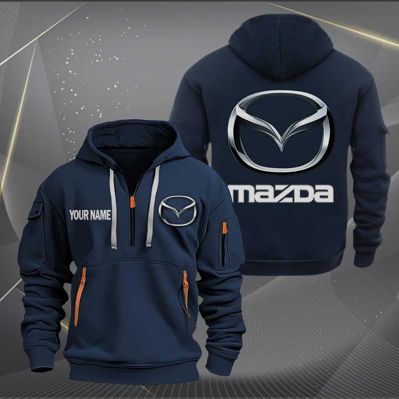 Sportswearmerch Mazda Car Personalized Half Zip Hoodie For Fan