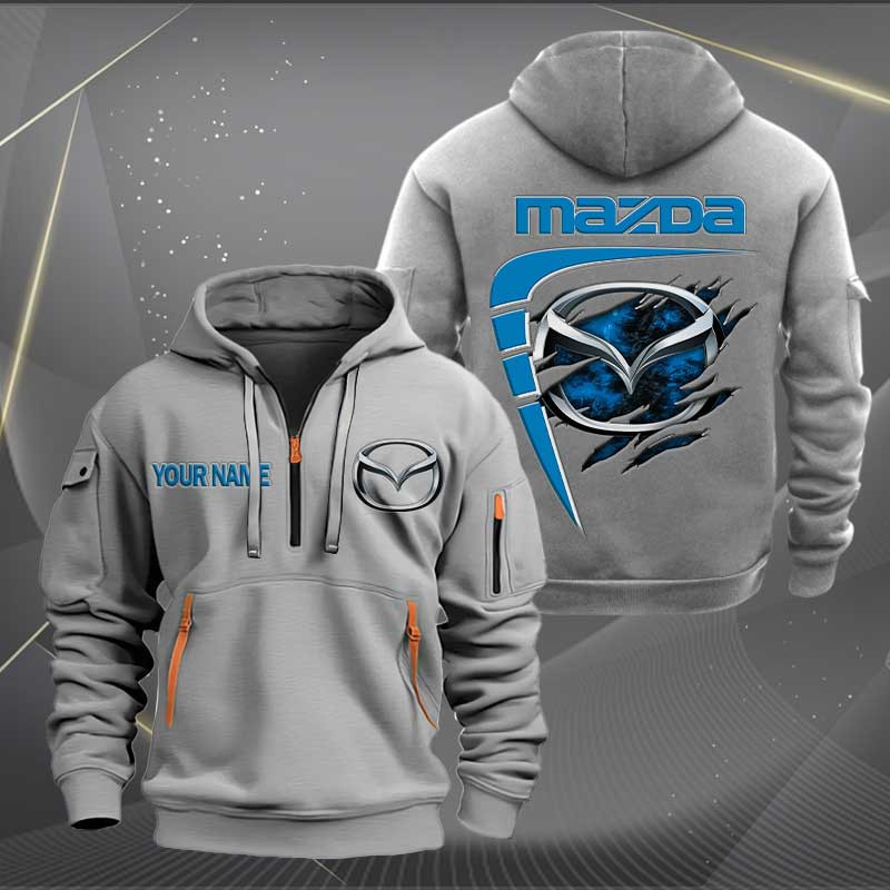 Sportswearmerch Mazda Car Personalized Half Zip Hoodie For Fan
