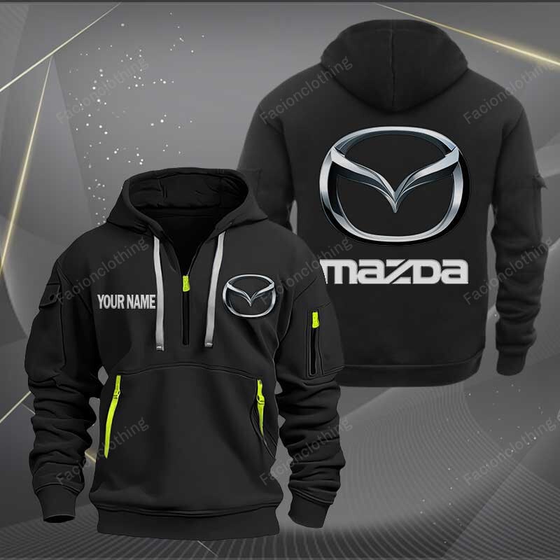 Sportswearmerch Mazda Car Personalized Half Zip Hoodie For Fan