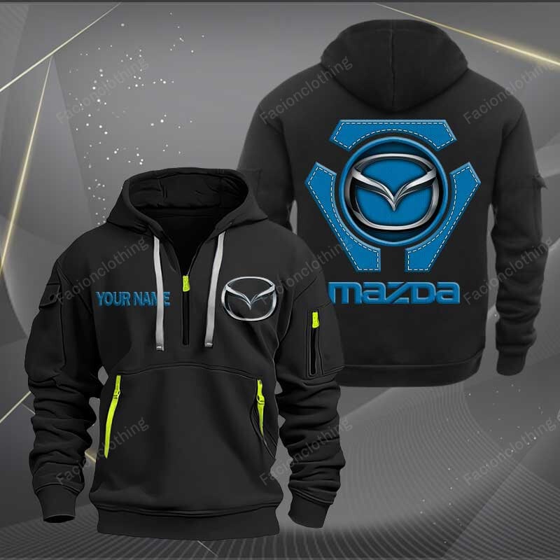 Sportswearmerch Mazda Car Personalized Half Zip Hoodie For Fan