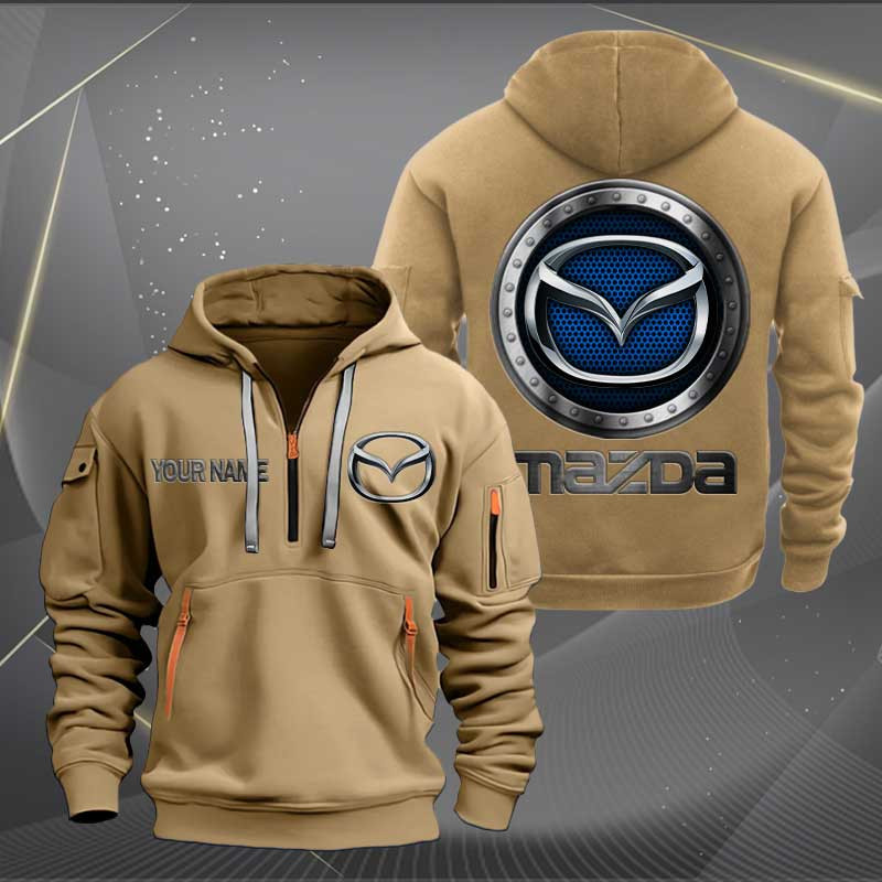Sportswearmerch Mazda Car Personalized Half Zip Hoodie For Fan