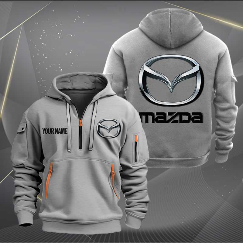 Sportswearmerch Mazda Car Personalized Half Zip Hoodie For Fan