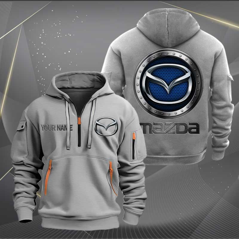 Sportswearmerch Mazda Car Personalized Half Zip Hoodie For Fan