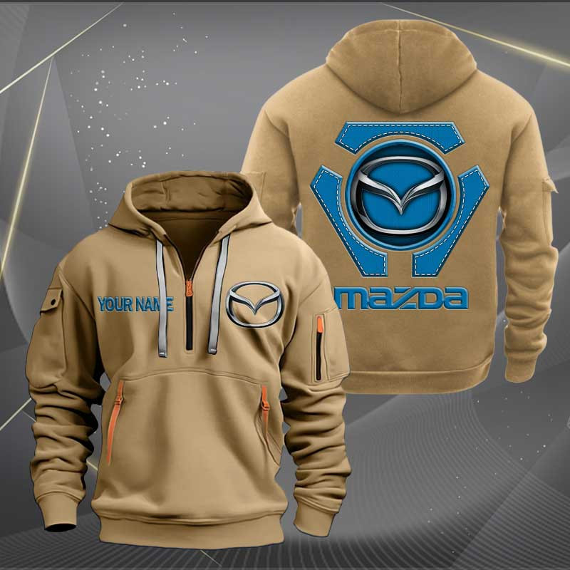 Sportswearmerch Mazda Car Personalized Half Zip Hoodie For Fan