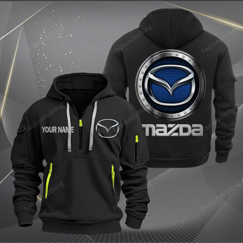 Sportswearmerch Mazda Car Personalized Half Zip Hoodie For Fan