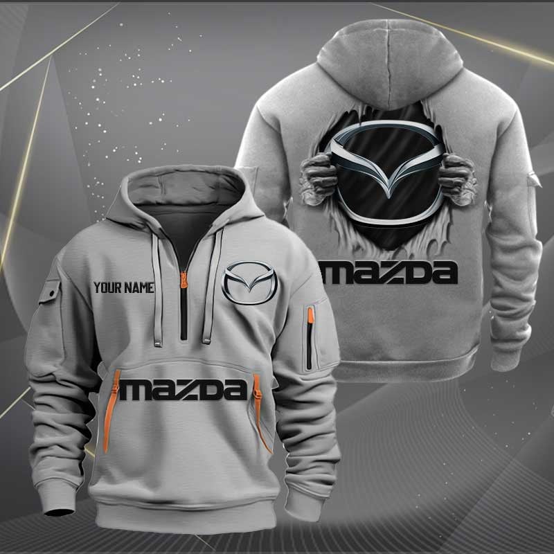 Sportswearmerch Mazda Car Personalized Half Zip Hoodie For Fan