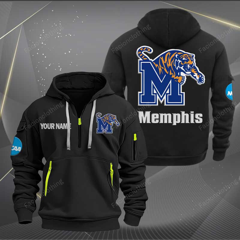 Sportswearmerch Memphis Tigers NCAA Personalized Half Zip Hoodie For Fan