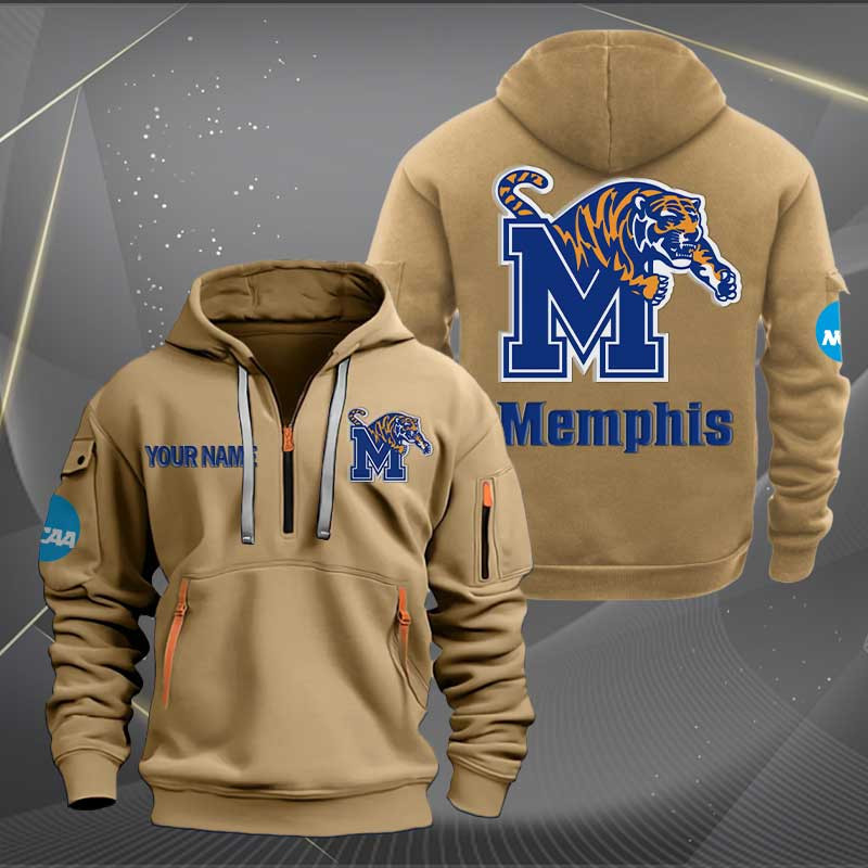 Sportswearmerch Memphis Tigers NCAA Personalized Half Zip Hoodie For Fan