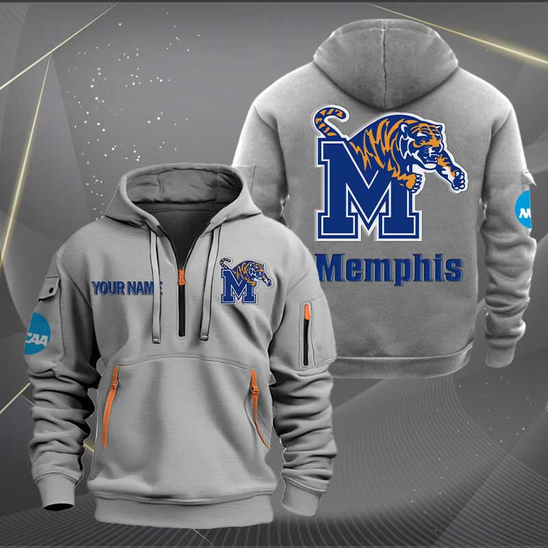 Sportswearmerch Memphis Tigers NCAA Personalized Half Zip Hoodie For Fan