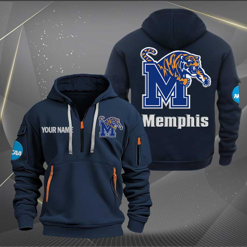 Sportswearmerch Memphis Tigers NCAA Personalized Half Zip Hoodie For Fan