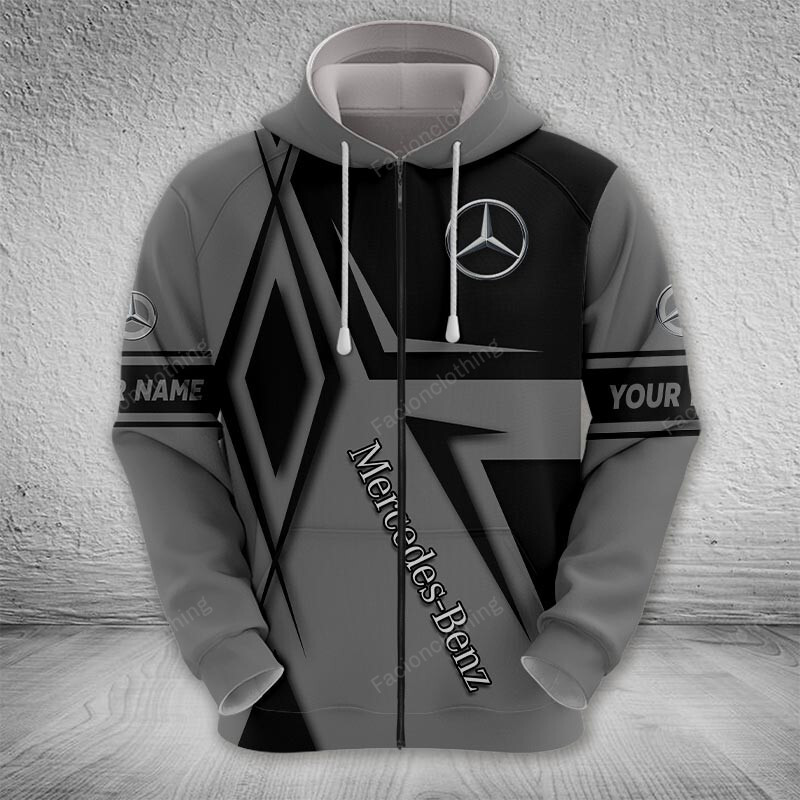 Sportswearmerch Mercedes-Benz Car Zip Hoodie For Fan
