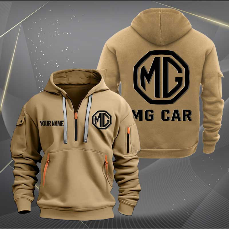 Sportswearmerch MG Car Personalized Half Zip Hoodie For Fan