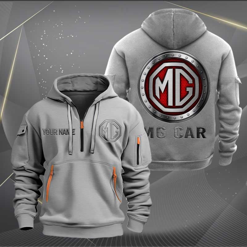 Sportswearmerch MG Car Personalized Half Zip Hoodie For Fan