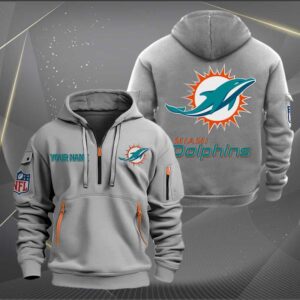 Sportswearmerch Miami Dolphins NFL Half Zip Hoodie For Fan