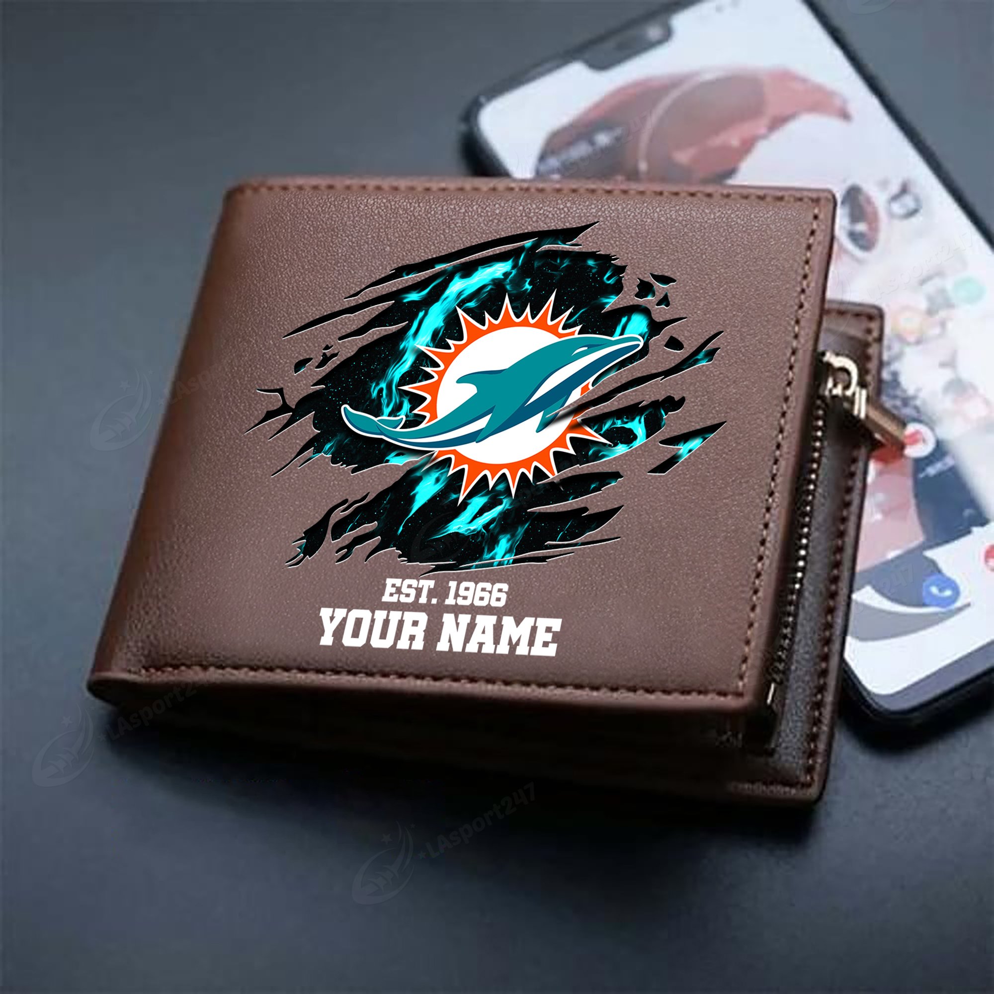 Sportswearmerch Miami Dolphins NFL Men Wallet For Fan