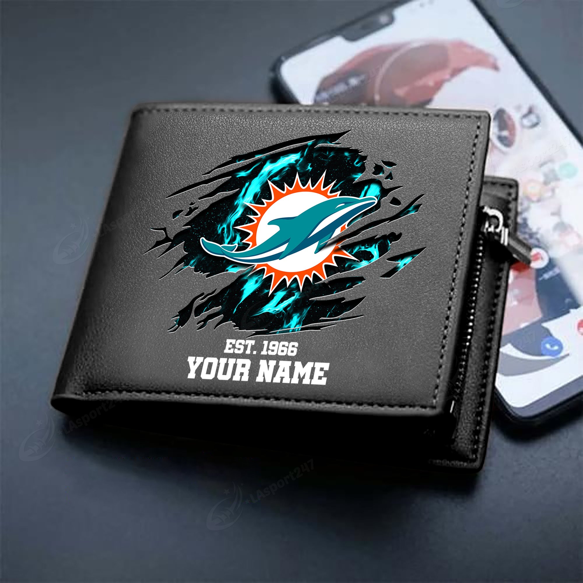 Sportswearmerch Miami Dolphins NFL Men Wallet For Fan