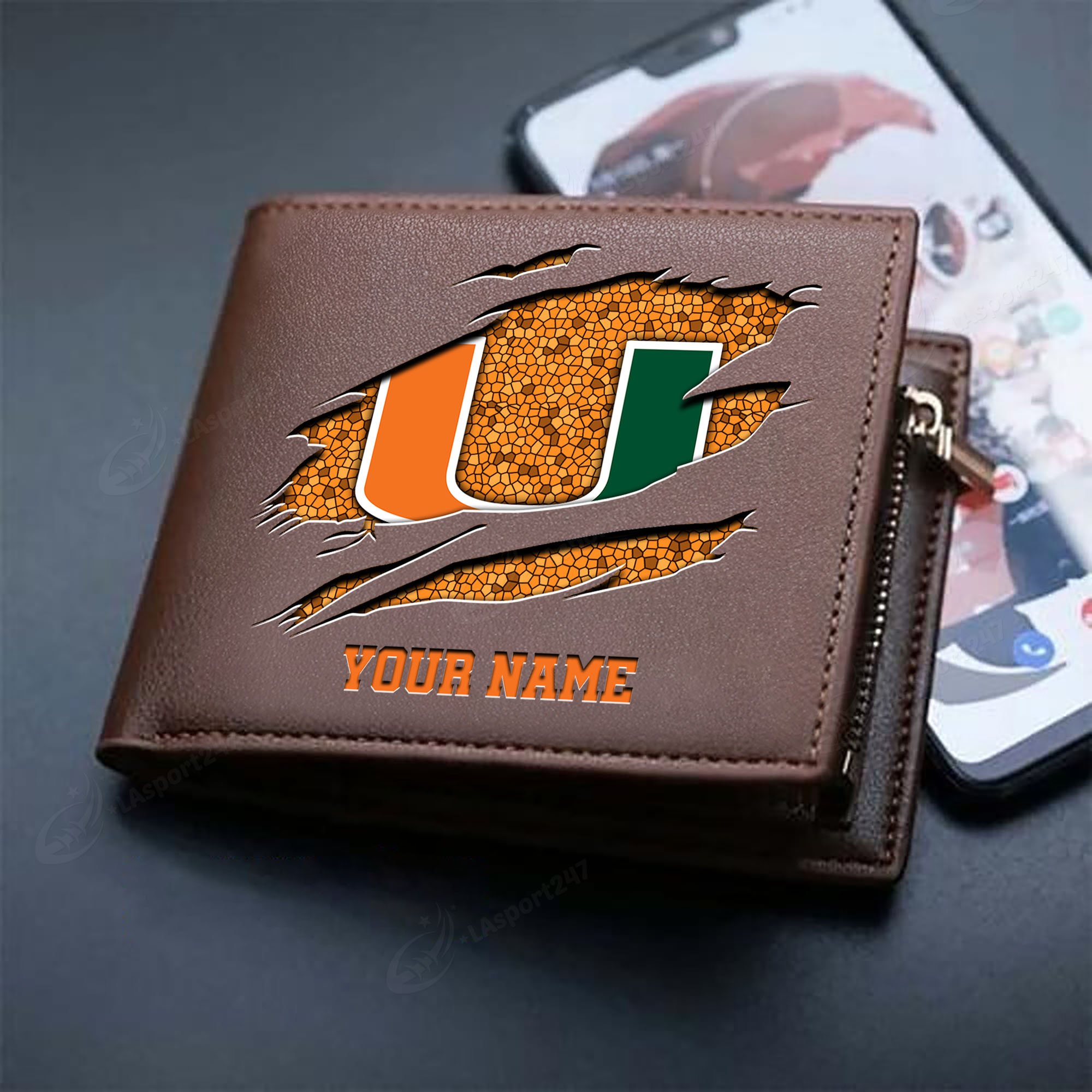 Sportswearmerch Miami Hurricanes NCAA Men Wallet For Fan