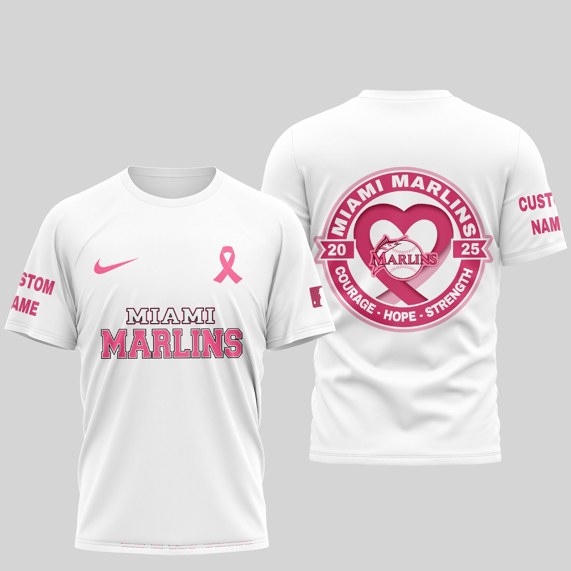 Sportswearmerch Miami Marlins MLB Personalized T-shirt For Fan