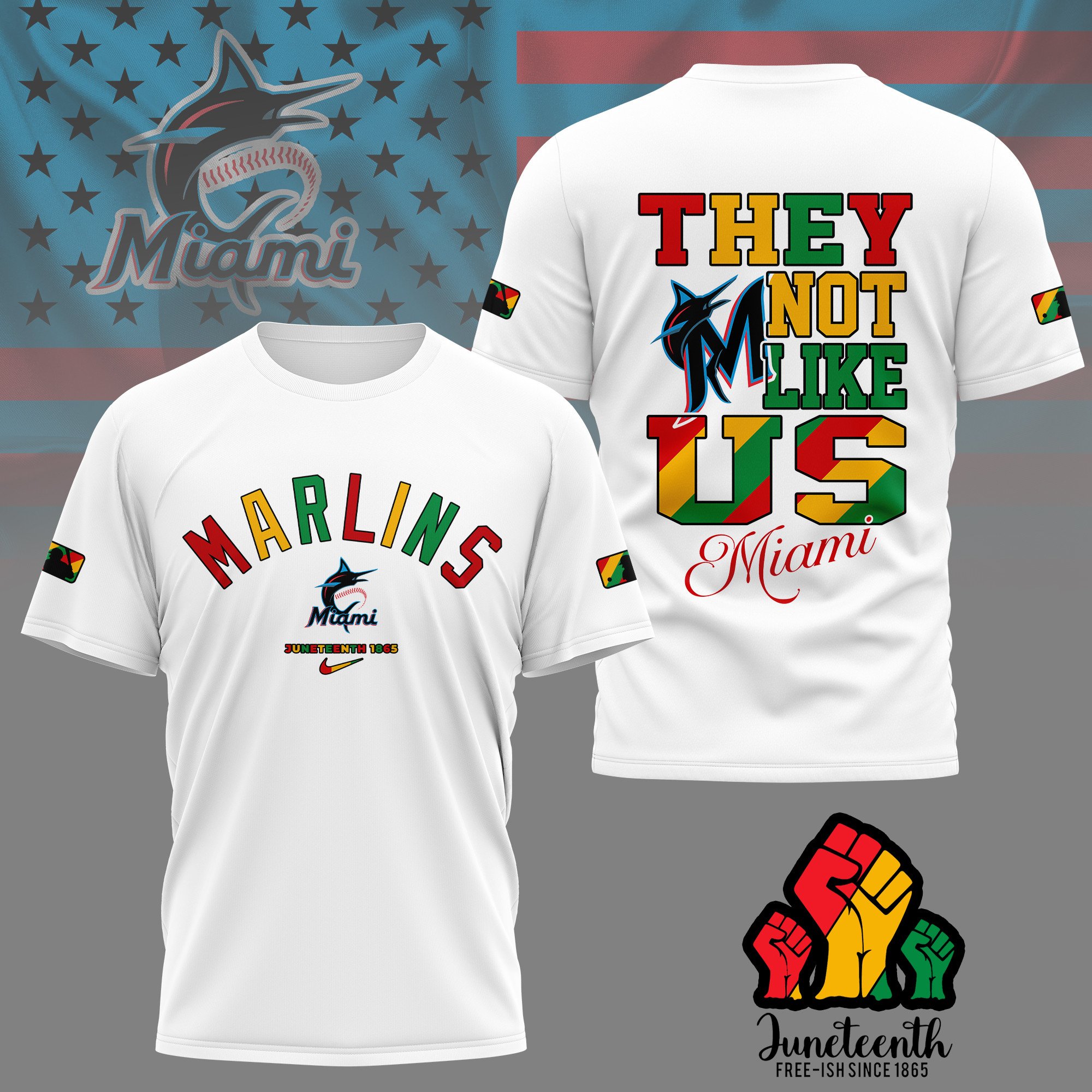 Sportswearmerch Miami Marlins MLB Personalized T-shirt For Fan