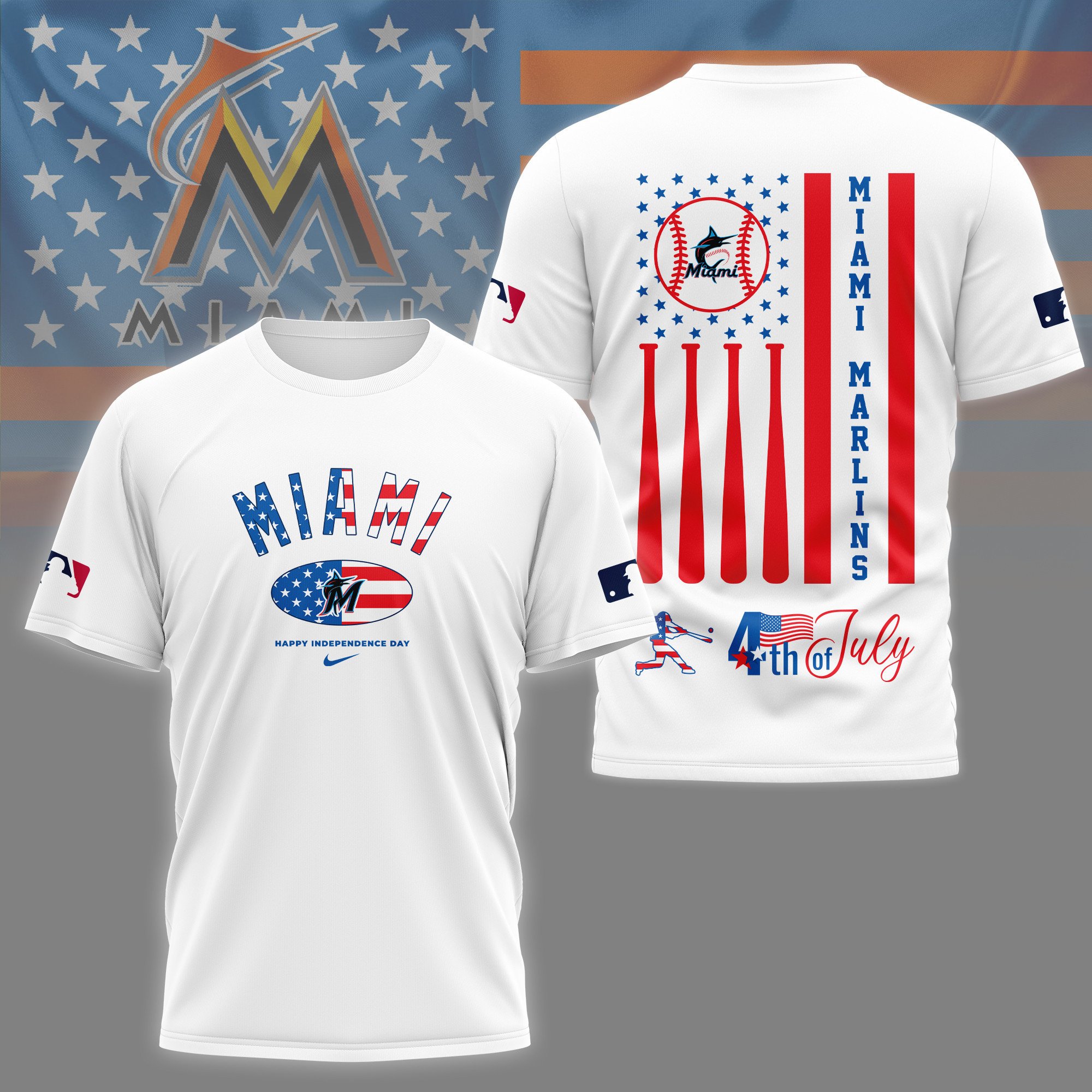 Sportswearmerch Miami Marlins MLB Personalized T-shirt For Fan