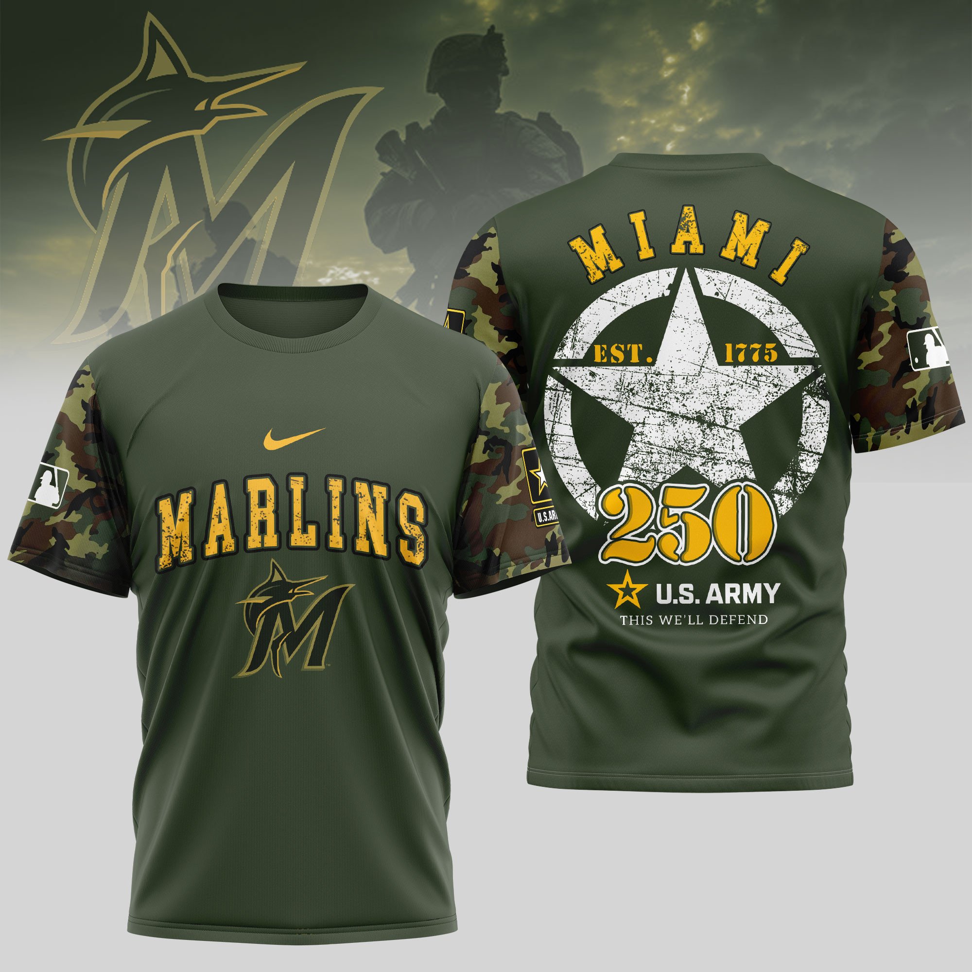 Sportswearmerch Miami Marlins MLB Personalized T-shirt For Fan