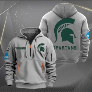 Sportswearmerch Michigan State Spartans NCAA Half Zip Hoodie For Fan