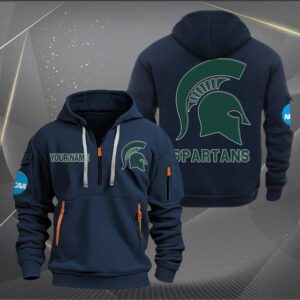 Sportswearmerch Michigan State Spartans NCAA Half Zip Hoodie For Fan