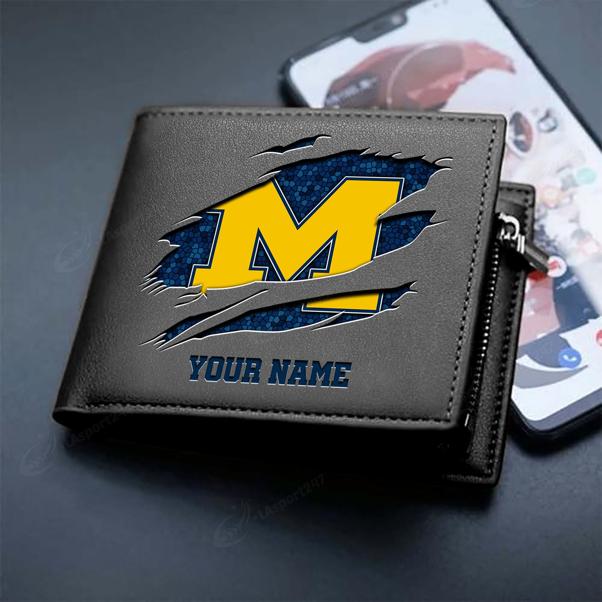 Sportswearmerch Michigan Wolverines NCAA Men Wallet For Fan