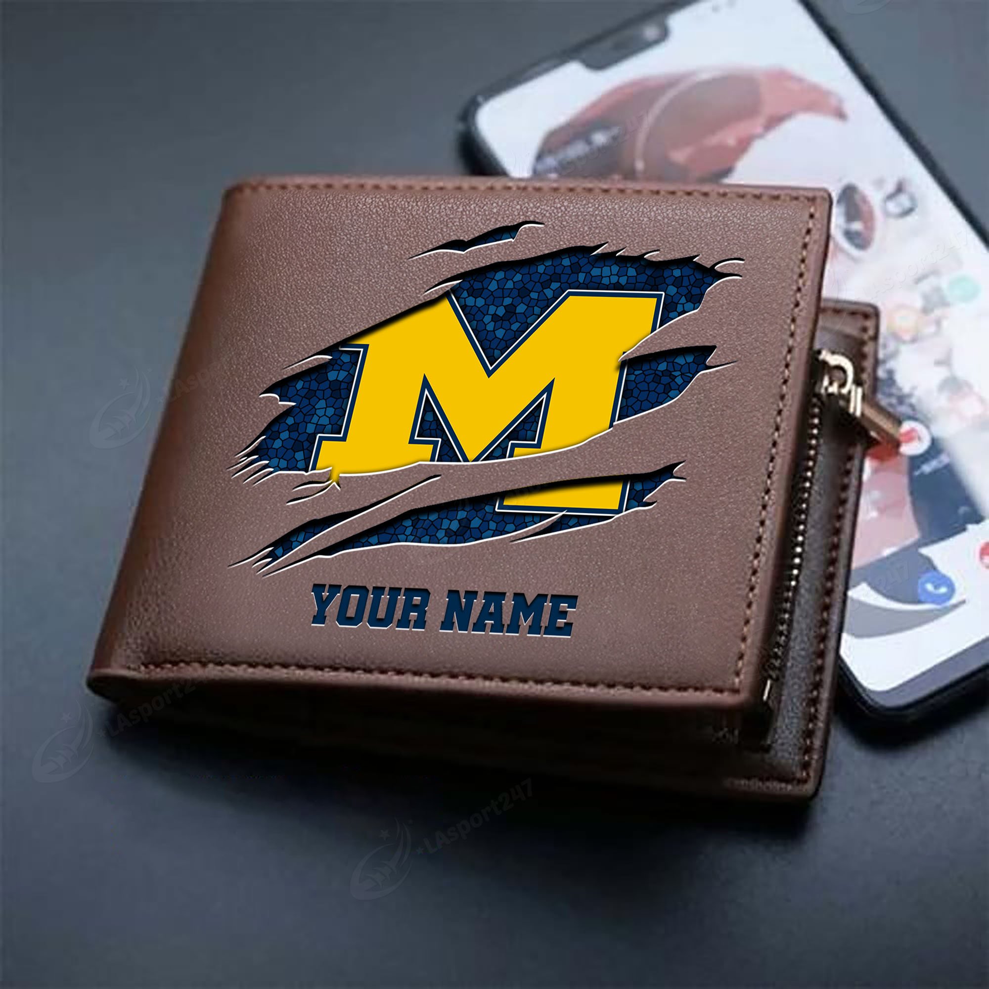 Sportswearmerch Michigan Wolverines NCAA Men Wallet For Fan