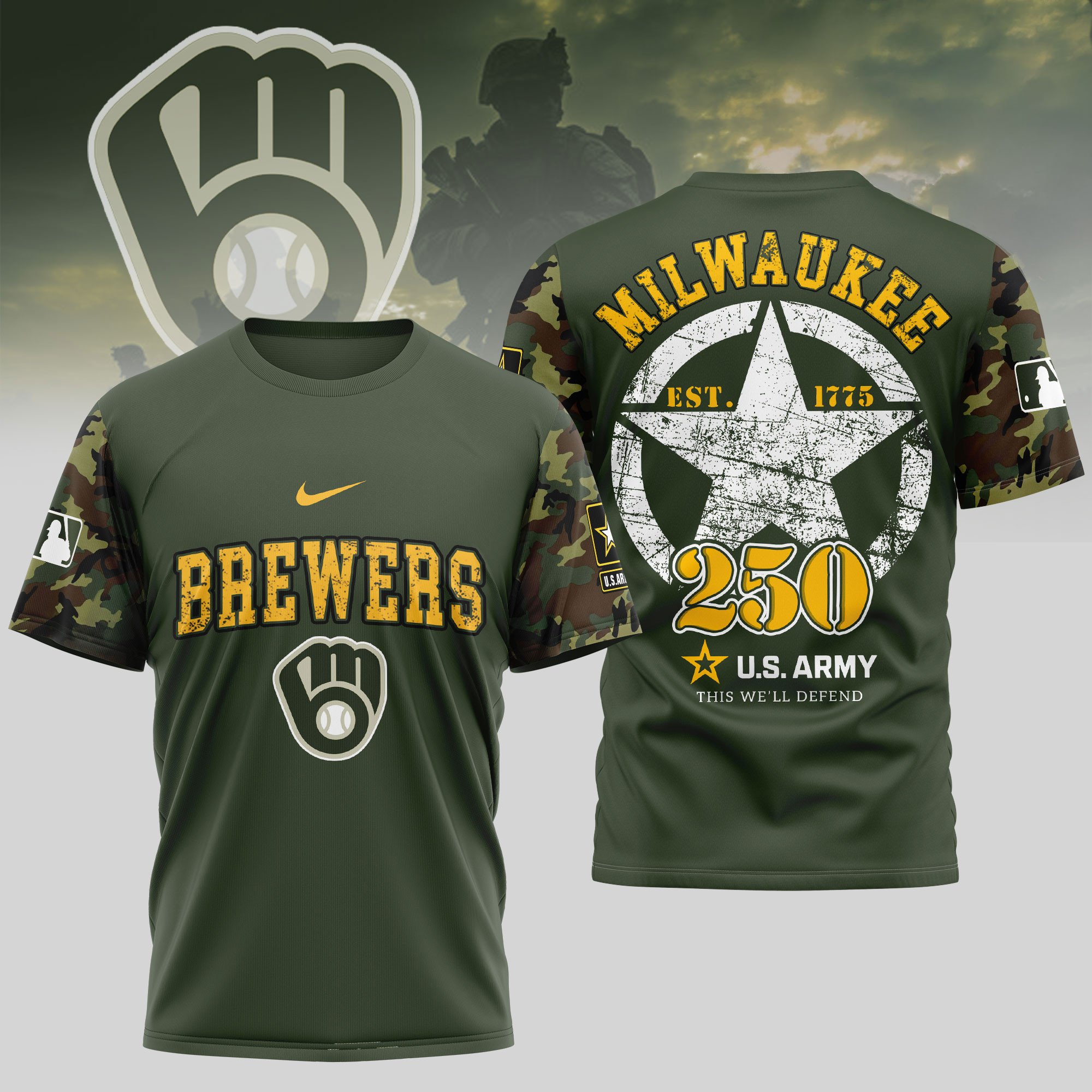 Sportswearmerch Milwaukee Brewers MLB Personalized T-shirt For Fan