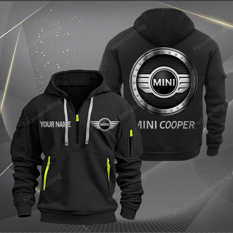 Sportswearmerch Mini Cooper Car Personalized Half Zip Hoodie For Fan