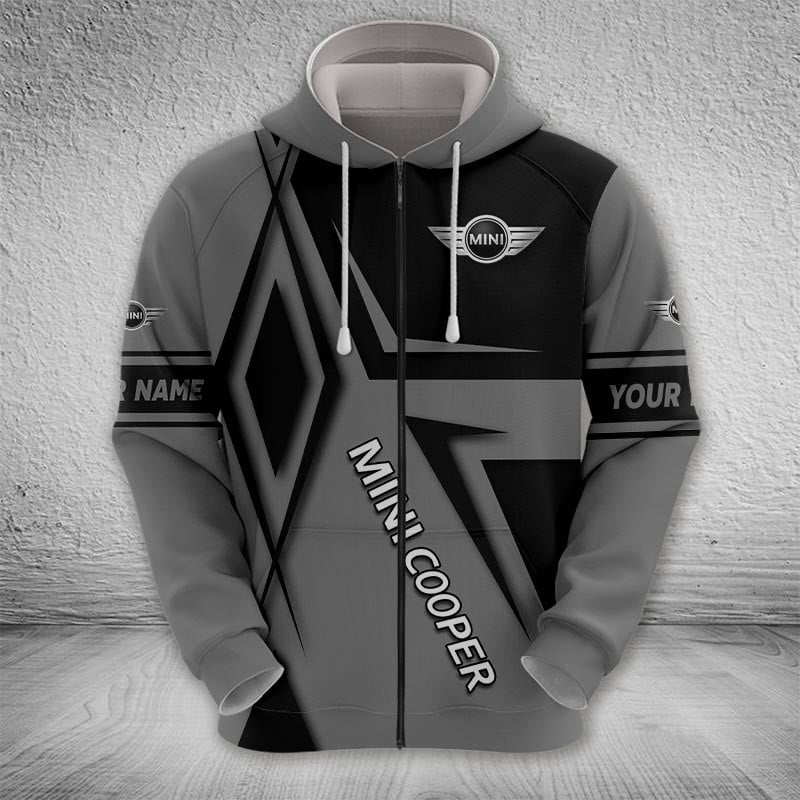 Sportswearmerch Mini Cooper Car Zip Hoodie For Fan