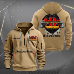 Sportswearmerch Minneapolis Moline Car Personalized Half Zip Hoodie For Fan