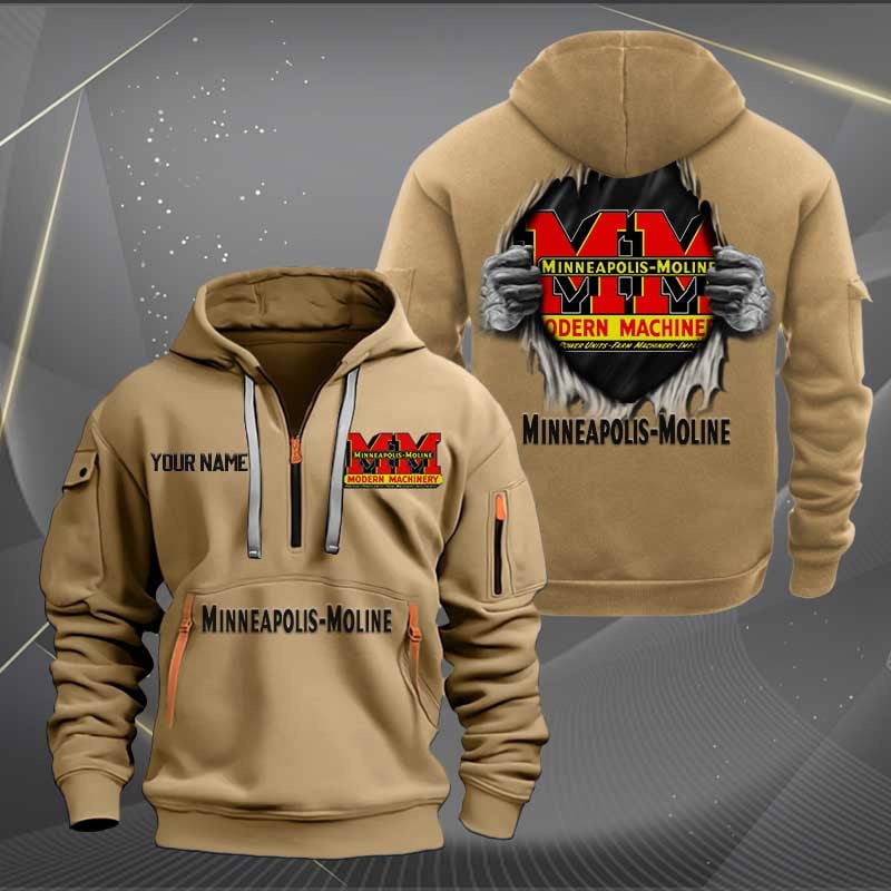 Sportswearmerch Minneapolis Moline Car Personalized Half Zip Hoodie For Fan