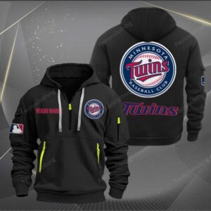 Sportswearmerch Minnesota Twins MLB Half Zip Hoodie For Fan