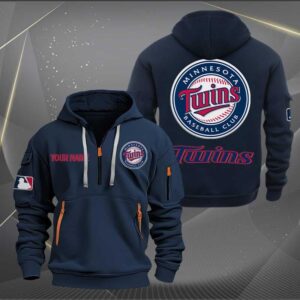 Sportswearmerch Minnesota Twins MLB Personalized Half Zip Hoodie For Fan