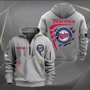 Sportswearmerch Minnesota Twins MLB Personalized Half Zip Hoodie For Fan