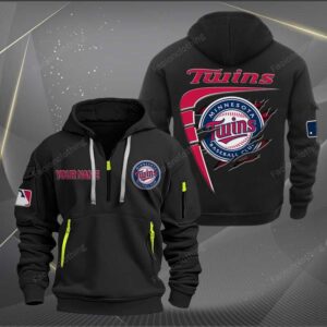 Sportswearmerch Minnesota Twins MLB Personalized Half Zip Hoodie For Fan