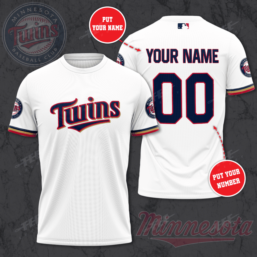 Sportswearmerch Minnesota Twins MLB Personalized T-shirt For Fan