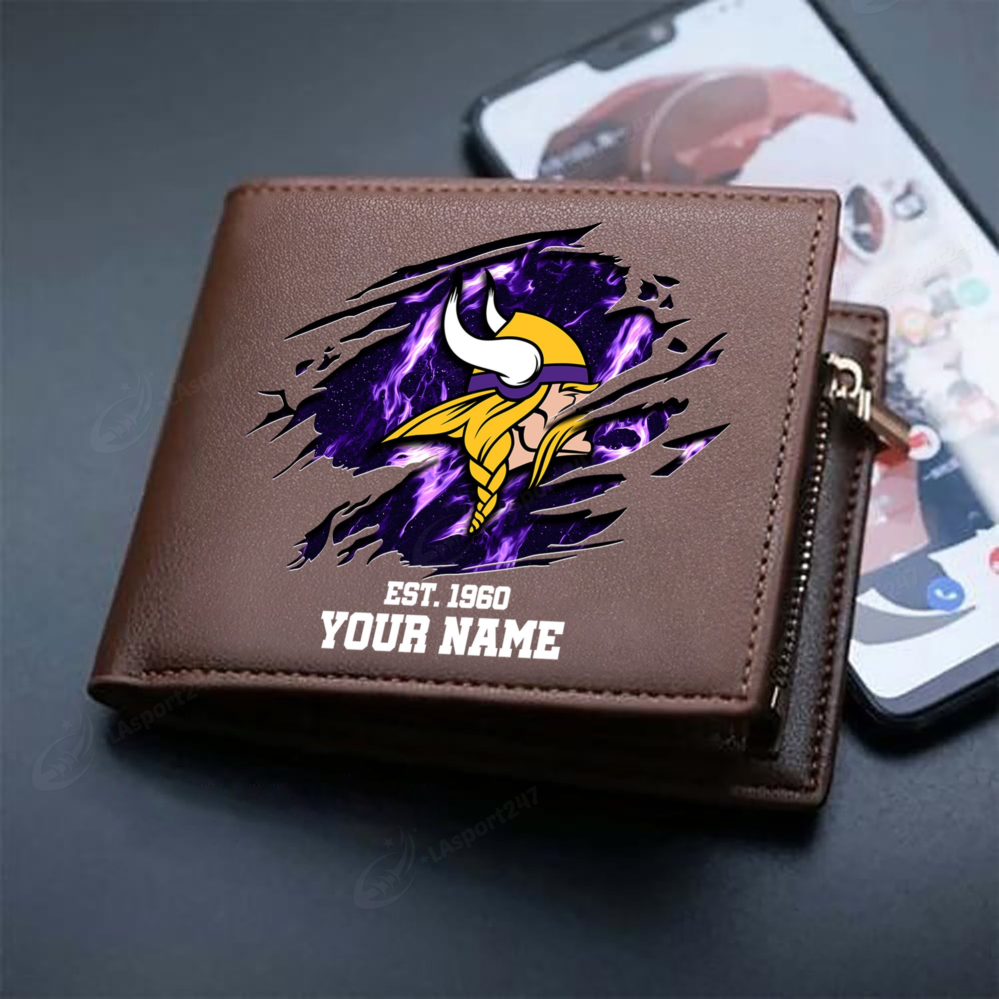 Sportswearmerch Minnesota Vikings NFL Men Wallet For Fan