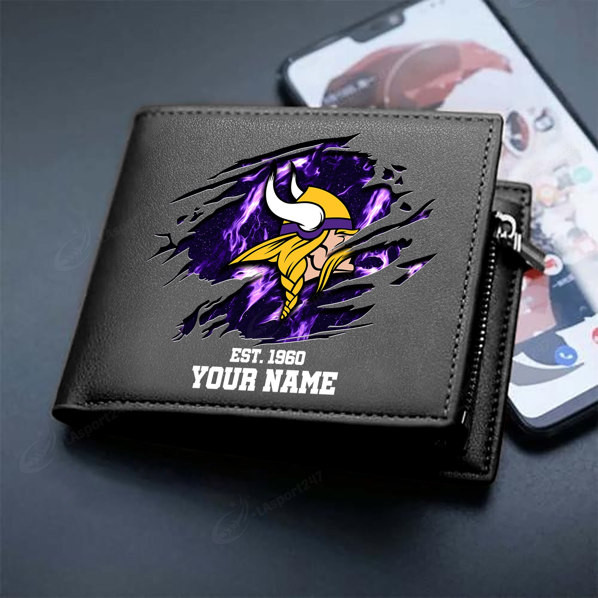 Sportswearmerch Minnesota Vikings NFL Men Wallet For Fan