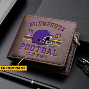 Sportswearmerch Minnesota Vikings NFL Personalized Men Wallet For Fan