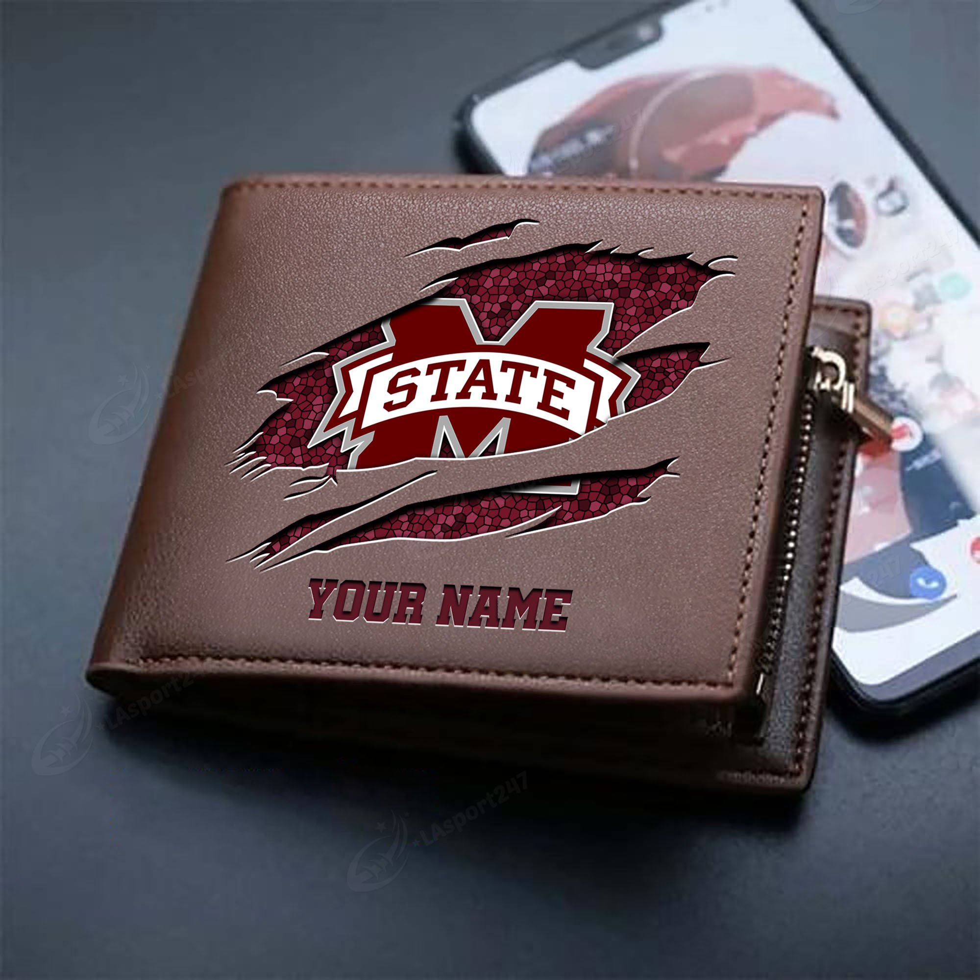 Sportswearmerch Mississippi State Bulldogs NCAA Men Wallet For Fan