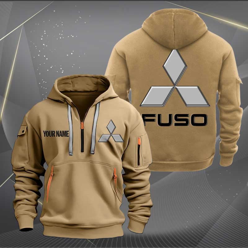 Sportswearmerch Mitsubishi Car Fuso Car Half Zip Hoodie For Fan